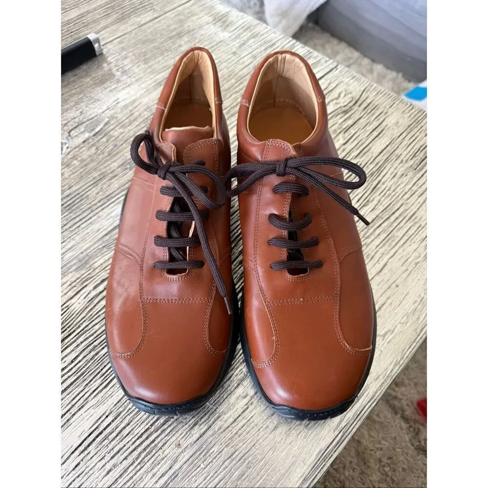 Coach Mens Brown Leather Packard Lace Up Driving Shoe sz 10 NWOT